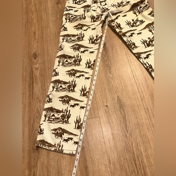 Reformation Sonora Desert Print Straight Leg Jeans Size 26 “Desert Sand” Wash - Picture 9 of 11
